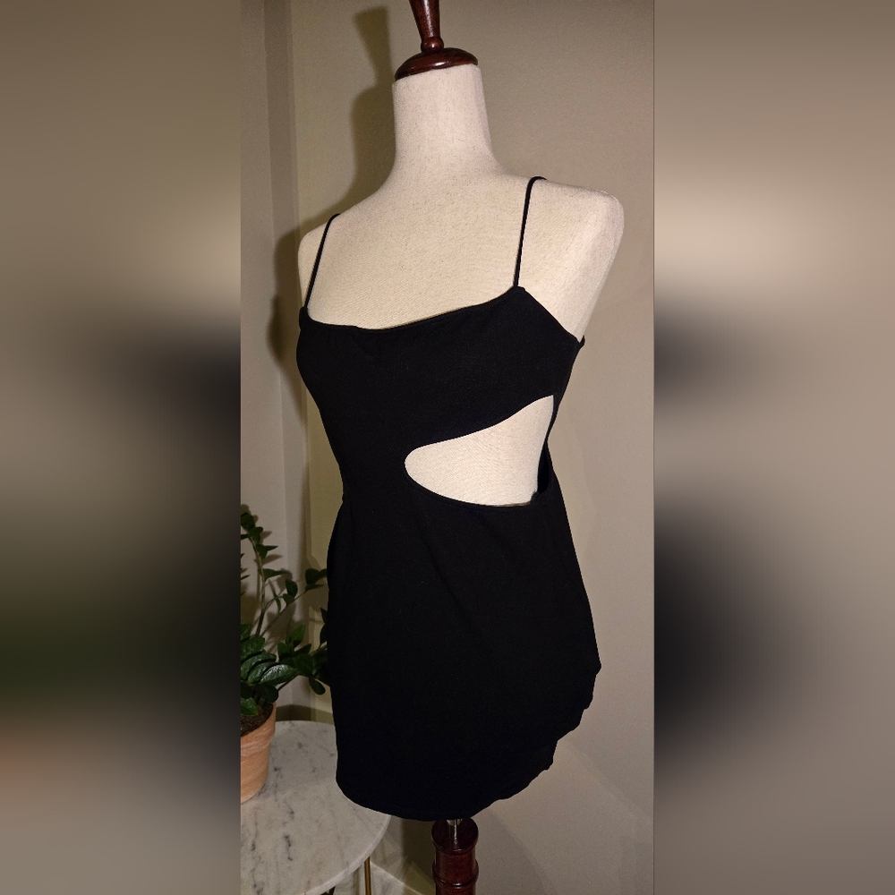 Zara Black Cutout Dress - Size S - Picture 4 of 6